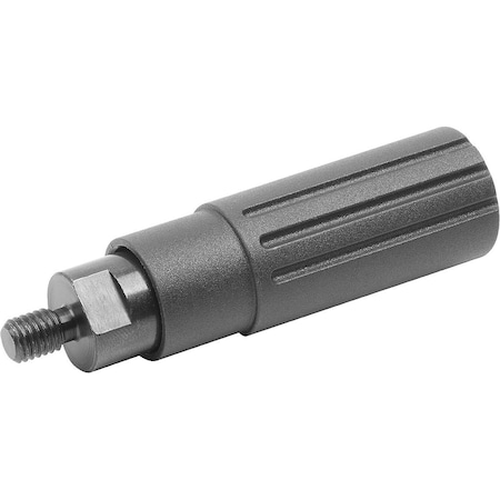 Cylinder Grip Revolving Size:4, Form:A D=M08X12, L1=82,5, Thermoplastic, Comp:Steel